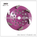 Big curved segment grinding cupwheel for concrete